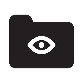 View Folder Icon Solid Style vector