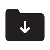 Folder Icon with Solid Style vector