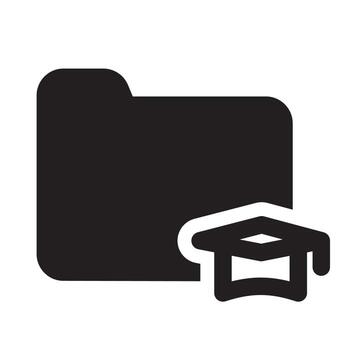 Folder Icon with Solid Style vector
