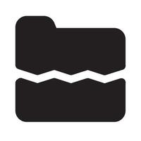Restrict Folder Icon Solid Style vector