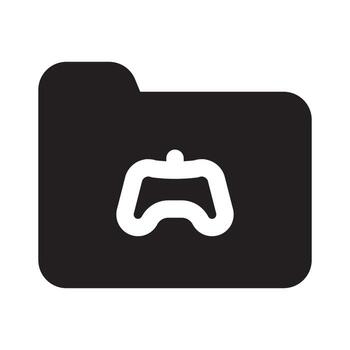 Folder Icon with Solid Style vector