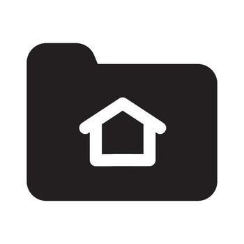 Folder Icon with Solid Style vector