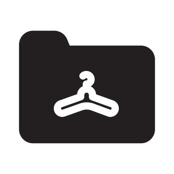 Folder Icon with Solid Style vector