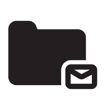 Folder Icon with Solid Style vector
