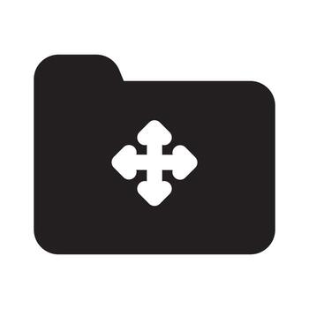 Folder Icon with Solid Style vector