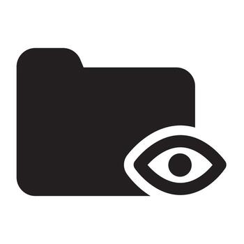 View Folder Icon Solid Style vector