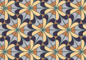 Floral pattern, vintage geometric pattern. Retro style and Aesthetic. photo