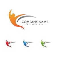 Human character logo sign vector