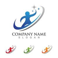 Human character logo sign vector