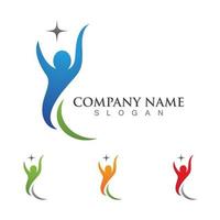 Human character logo sign vector