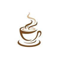 plantilla de logotipo de taza de café vector