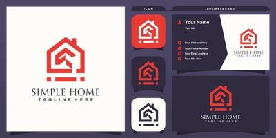 Home logo with simple design creative icon vector