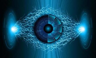 Modern Eye Holograph on Technology Background vector