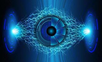 Modern Eye Holograph on Technology Background vector