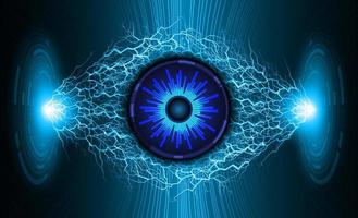 Modern Eye Holograph on Technology Background vector