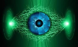 Modern Eye Holograph on Technology Background vector