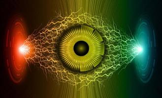 Modern Eye Holograph on Technology Background vector