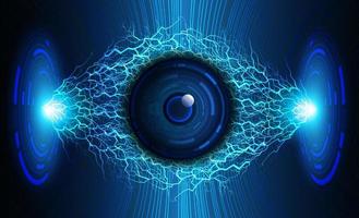 Modern Eye Holograph on Technology Background vector