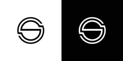 Modern and unique letter S initials logo design vector