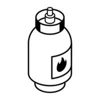 Easy to use isometric icon of oil can vector