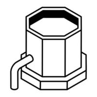 An editable isometric icon of flare tower vector