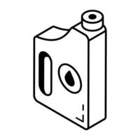 Easy to use isometric icon of oil can vector