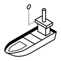 Get a glimpse of oil ship isometric icon vector