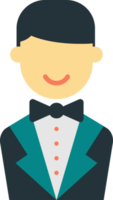 ilustración de traje de novio en estilo minimalista png