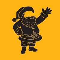 Silhouette Santa Claus Vector Design Cool Cute Editable