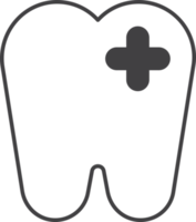 buena ilustración de dientes en estilo minimalista png