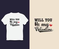 Valentine Typography T-Shirt Design with Vector