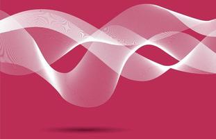 Abstract wave element for design. Digital frequency track equalizer. Colorful shiny wave with lines created using blend tool. Curved wavy line, smooth stripe. Viva Magenta color background vector