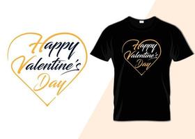 Happy Valentine's Day Typography T-shirt design vector