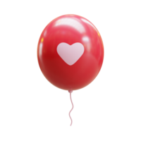 valentine hjärta formad ballong 3d framställa element png