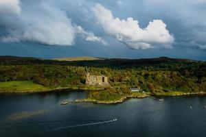 Dunvegan Castle and harbour on the Island of Skye, Scotland photo
