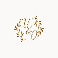 VO initial wedding monogram logo vector