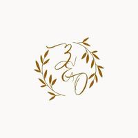 ZO initial wedding monogram logo vector