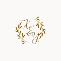 XY initial wedding monogram logo vector