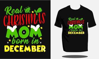 diseño de camiseta de navidad o camiseta de tipografía de navidad y diseño de camiseta de santa o vector