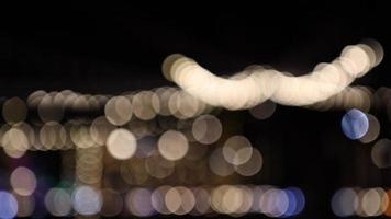Color Blurred background Bokeh lighting in city night light blur bokeh , defocused background video