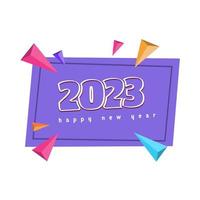 2023 del año diseño con blanco sobre fondo. vector