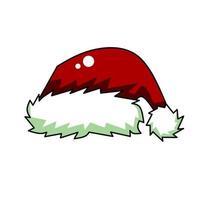 santa hat icon design, red hat santa with elegance concept vector