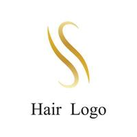 plantilla de logotipo de onda de cabello vector