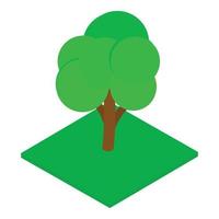 Maple tree icon, isometric style vector
