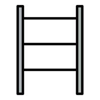 Scaffold scale icon color outline vector