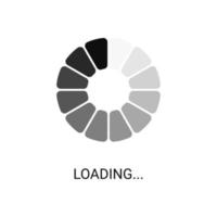 Loading progress tool. Data progressions download indicator set. Countdown icon vector