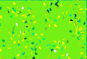 Light Green, Yellow vector pattern with chaotic shapes.