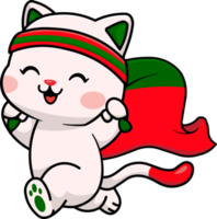 Cute Football Soccer Fan Cat png