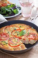 Frittata with vegetables and ham photo