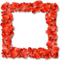 Red Romantic Love Heart Frame Background for Valentine's day png